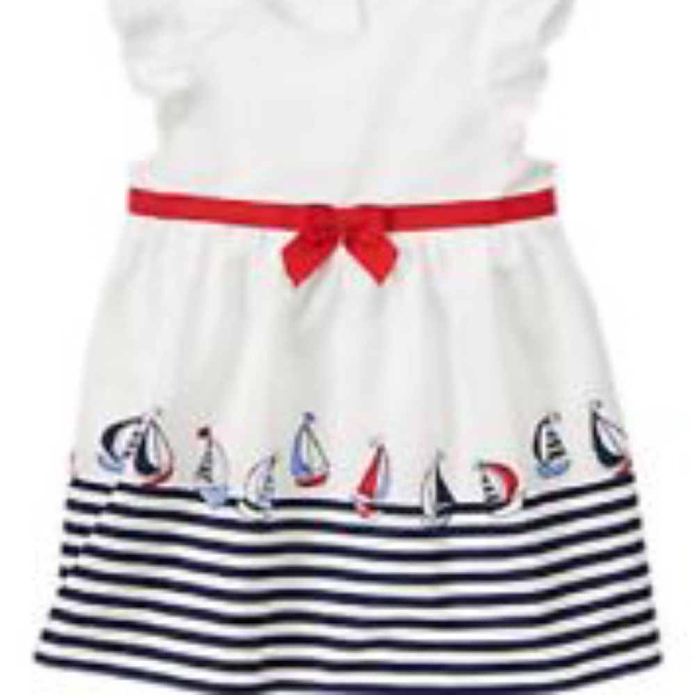 Gymboree sail boat cotton nautical dress